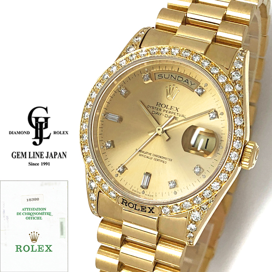 美品 ロレックス Rolex デイデイト 18K コマ YG イエローゴールド