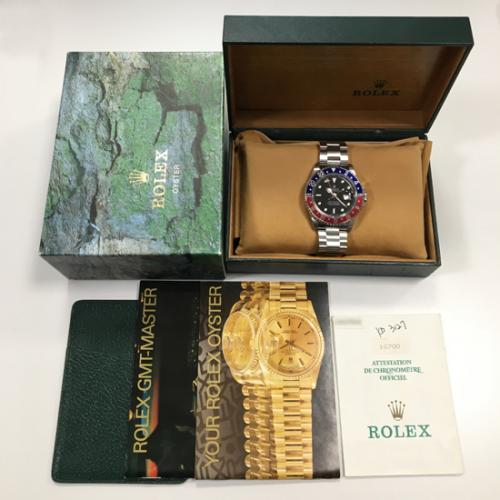 ROLEX 16700 GMTマスター  純正箱  ベルト２コマ付き