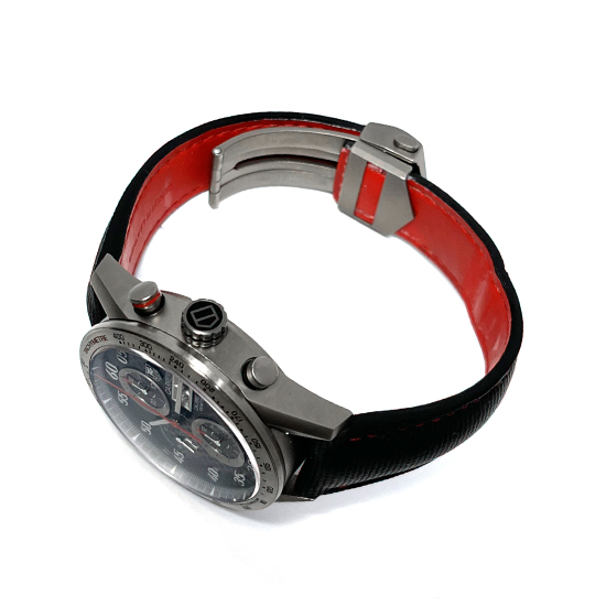 タグ・ホイヤー TAG HEUER カレラタキメータークロノグラフ CV2A80 チタン メンズ 腕時計