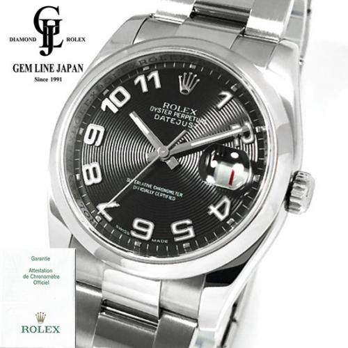 ロレックス デイトジャスト36 黒文字盤 Z番 116200 ROLEX 腕時計