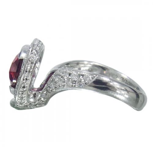 Rhodolite Garnet Pt900ロードライトガーネット ダイヤモンド