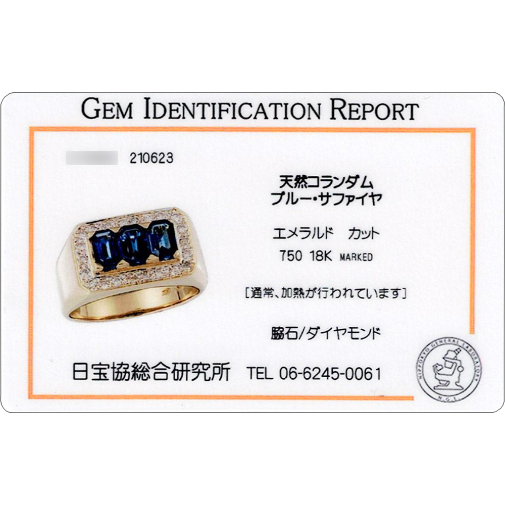 18K 18金 リング 指輪 サファイヤ 0.60ct ダイヤ 0.17ctリング(指輪)