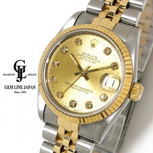 ROLEX デイトジャスト 68273G W番 自動巻き SS YG